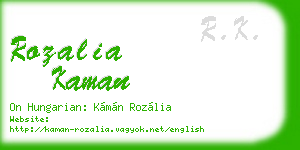 rozalia kaman business card
