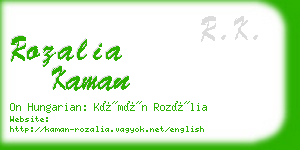 rozalia kaman business card